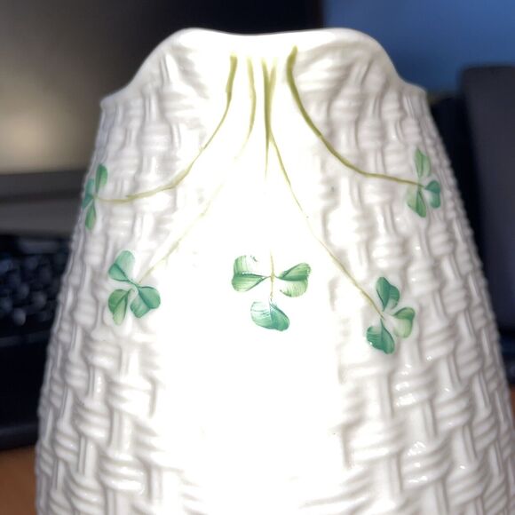 Belleek Shamrock Basket Weave 6” Water /Juice Pitcher 6th Green Mark 1965-1980 - Picture 5 of 8